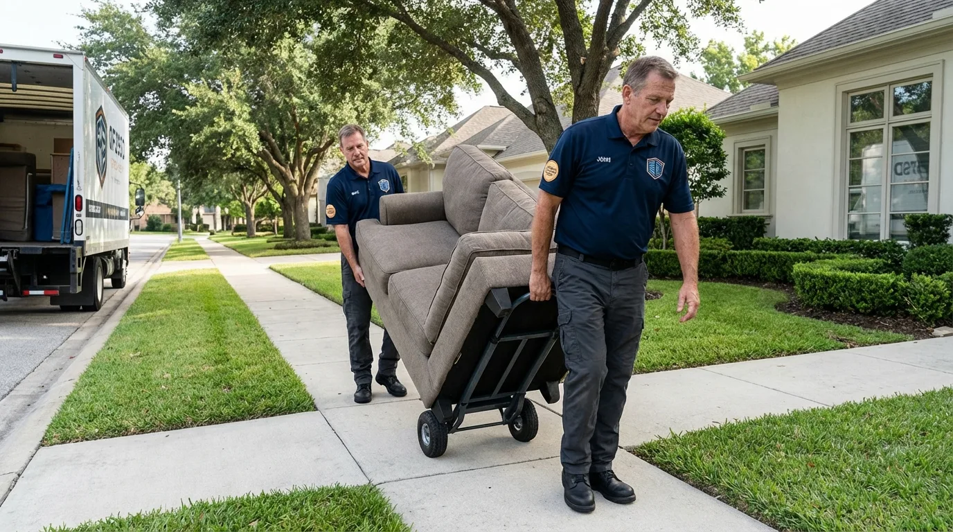 Local residential moving crew loading furniture in Saint Michaels, AZ