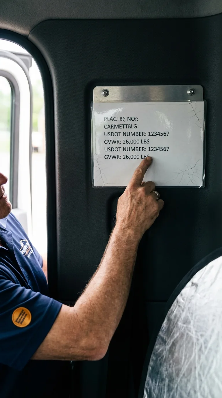 USDOT licensing placard verification in Saint Michaels